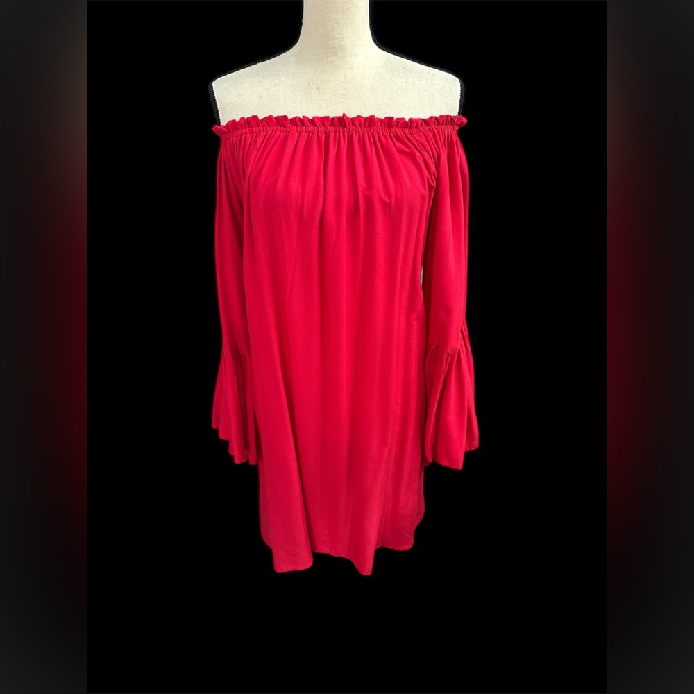 Sexy Bright Red Off Shoulder Dress